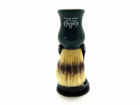 Omega 100% Pure Boar Bristle Shaving Brush With Stand