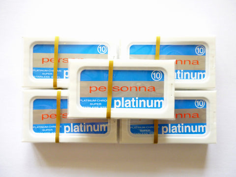 50 Personna Platinum chrome double edge razor blades