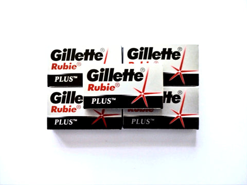 25 Gillette Rubie Plus Double edge razor blades